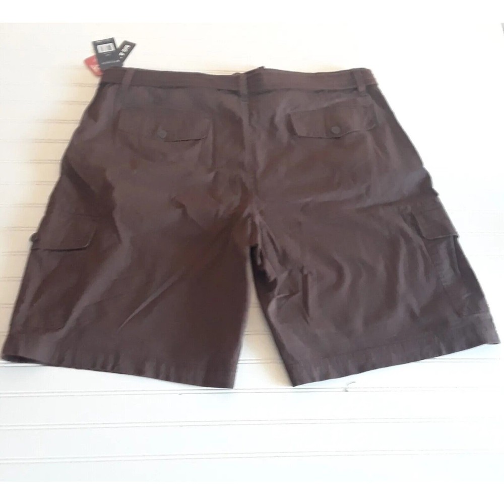 NWT RocaWear Mens Brown Cargo Shorts-Belted-Size 48B-98% Cotton 2% Spandex - Picture 2 of 11